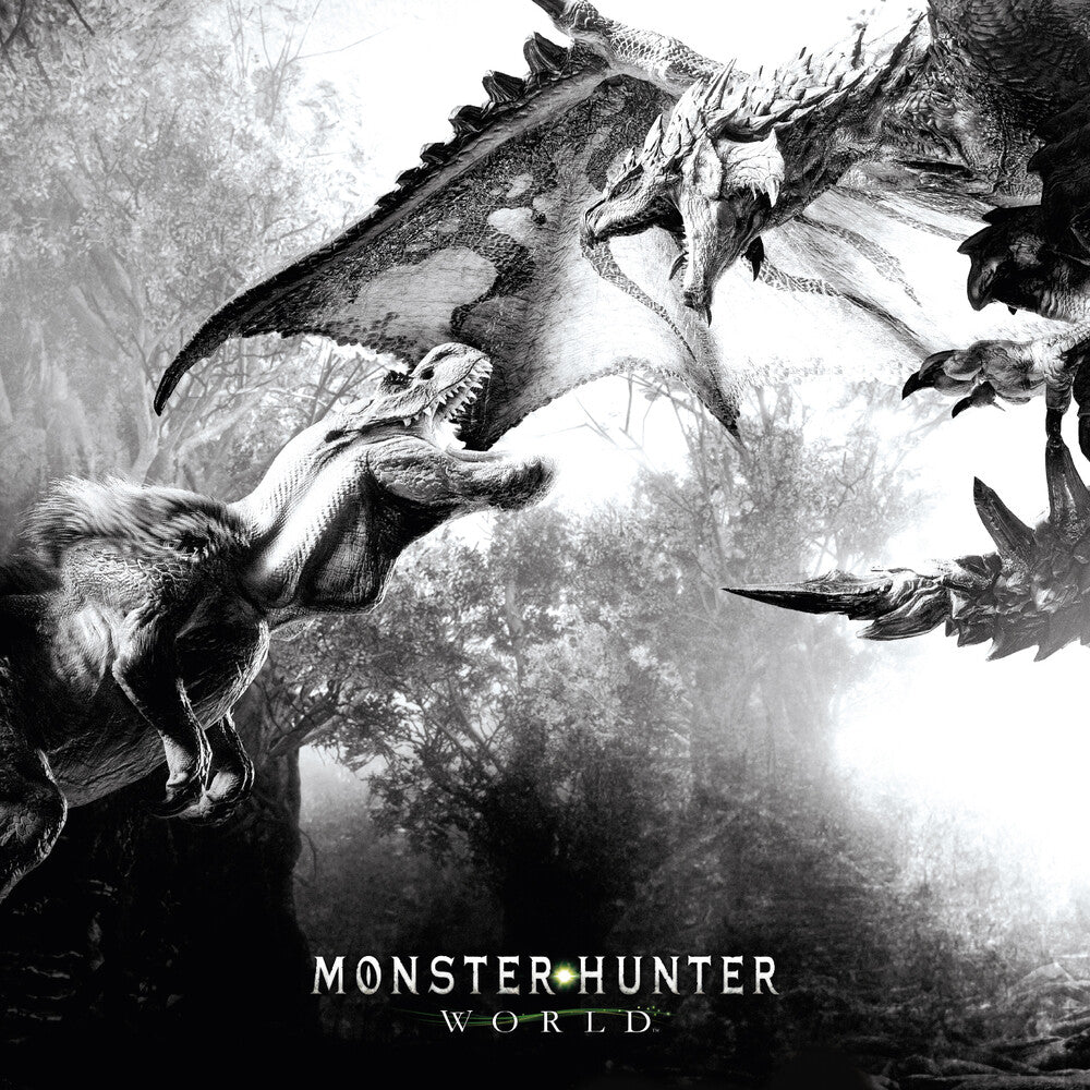 the album cover for Capcom Sound Team (Blue) (Colv) (Ylw) - Monster Hunter: World - O.S.T. (Blue) [Colored Vinyl] (Ylw)