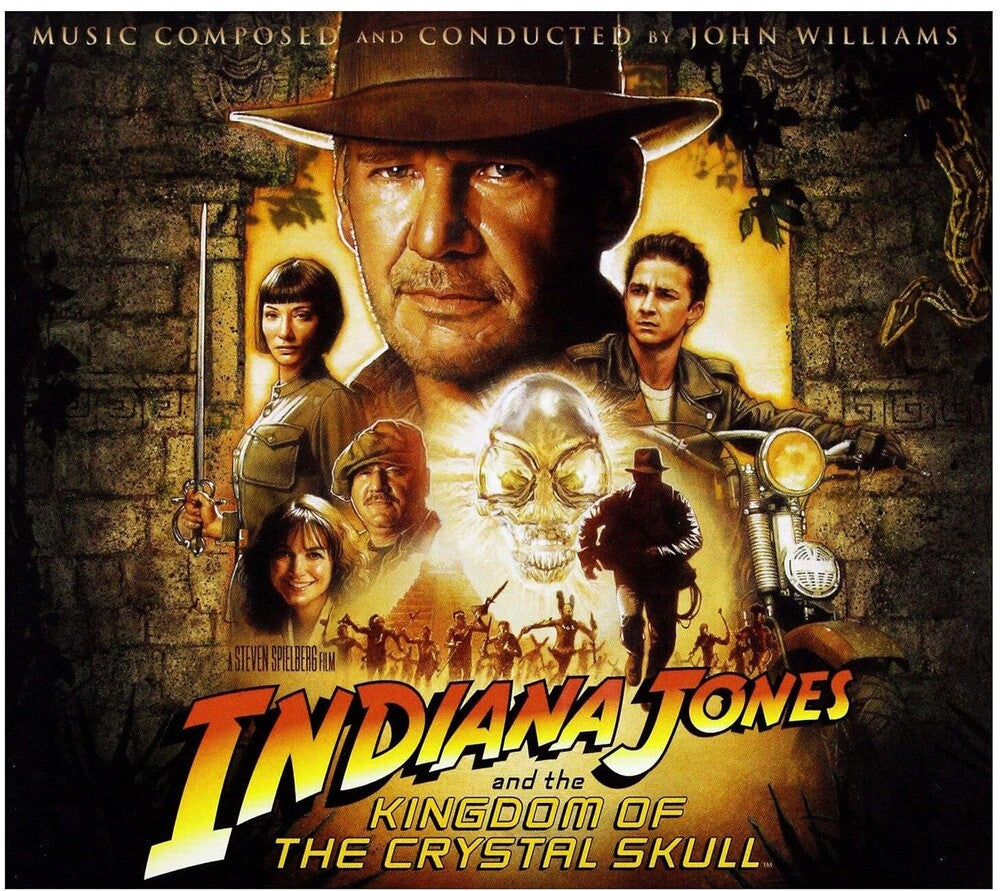 the album cover for John Williams - Indiana Jones & The Kingdom Of The Crystal Skull