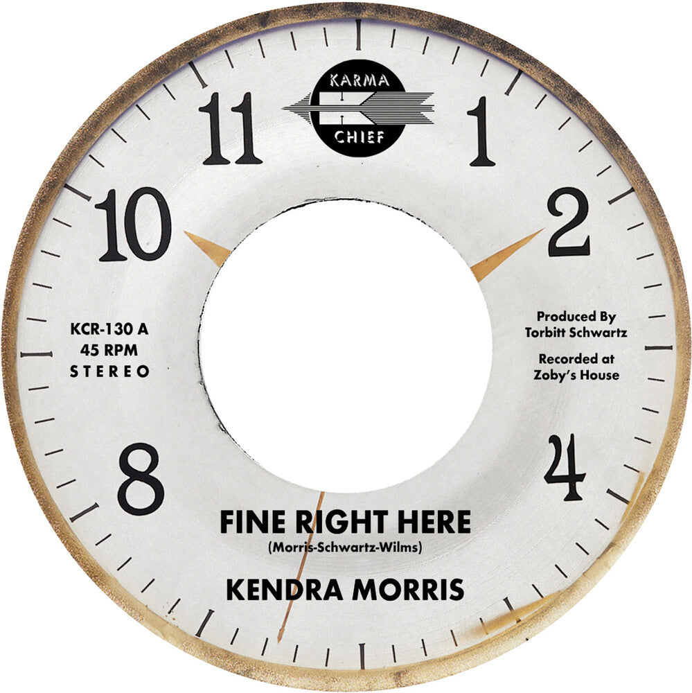 the album cover for Kendra Morris - Fine Right Here / Birthday Song (Blue) [Colored Vinyl]