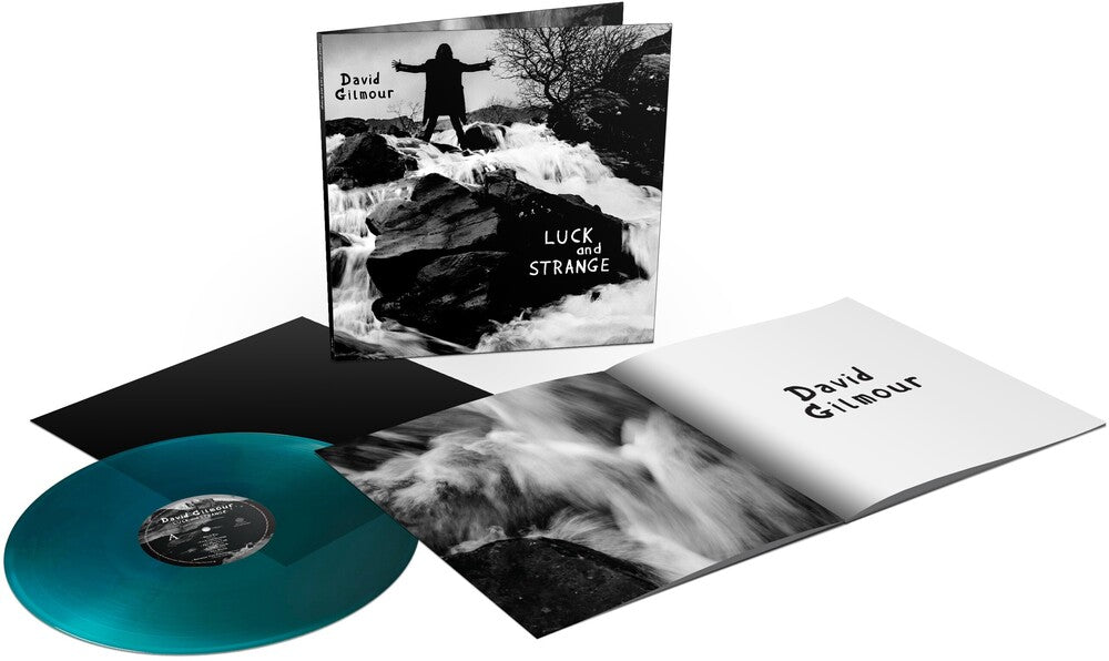 the album cover for David Gilmour - Luck and Strange [Translucent Sea Blue Vinyl]
