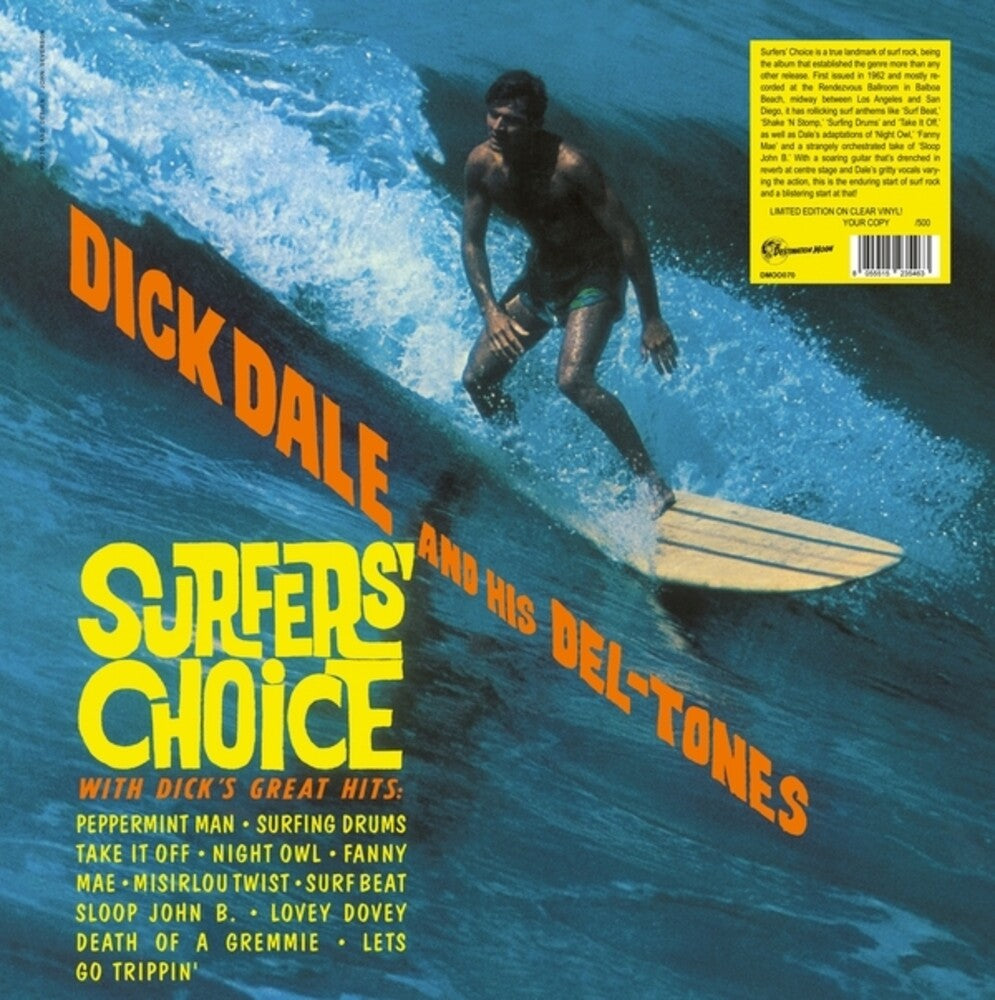 the album cover for Dick Dale  & His Del-Tones - Surfers Choice [Clear Vinyl] (Can)