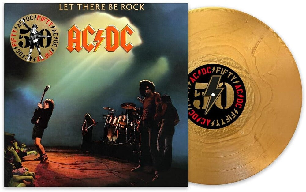 the album cover for AC/DC - Let There Be Rock [Colored Vinyl] (Gol) [Limited Edition]