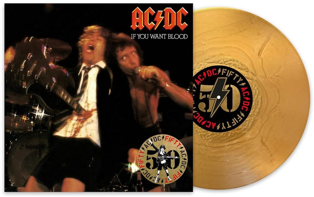the album cover for AC/DC - If You Want Blood You've Got It [Colored Vinyl] (Gol) [Limited Edition]