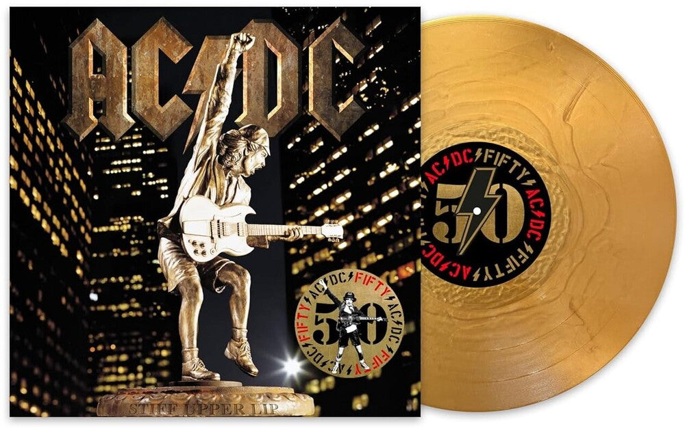 the album cover for AC/DC - Stiff Upper Lip [Colored Vinyl] (Gol) [Limited Edition]