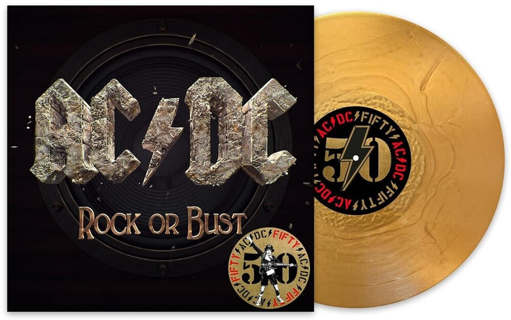 the album cover for AC/DC - Rock Or Bust [Colored Vinyl] (Gol) [Limited Edition]