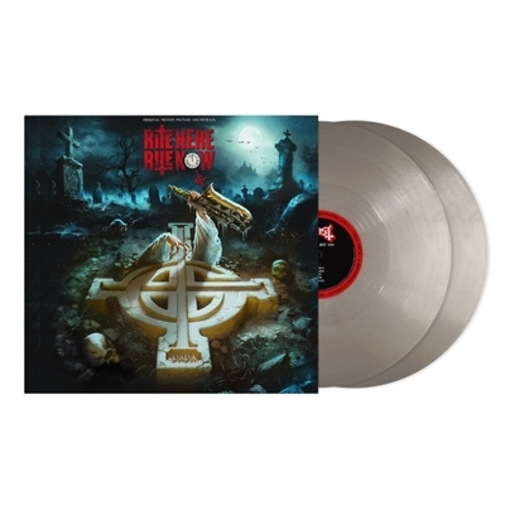 the album cover for Ghost - Rite Here Rite Now (Original Motion Picture Soundtrack) [INDIE EXCLUSIVE Limited Edition 2LP Opaque Silver vinyl]