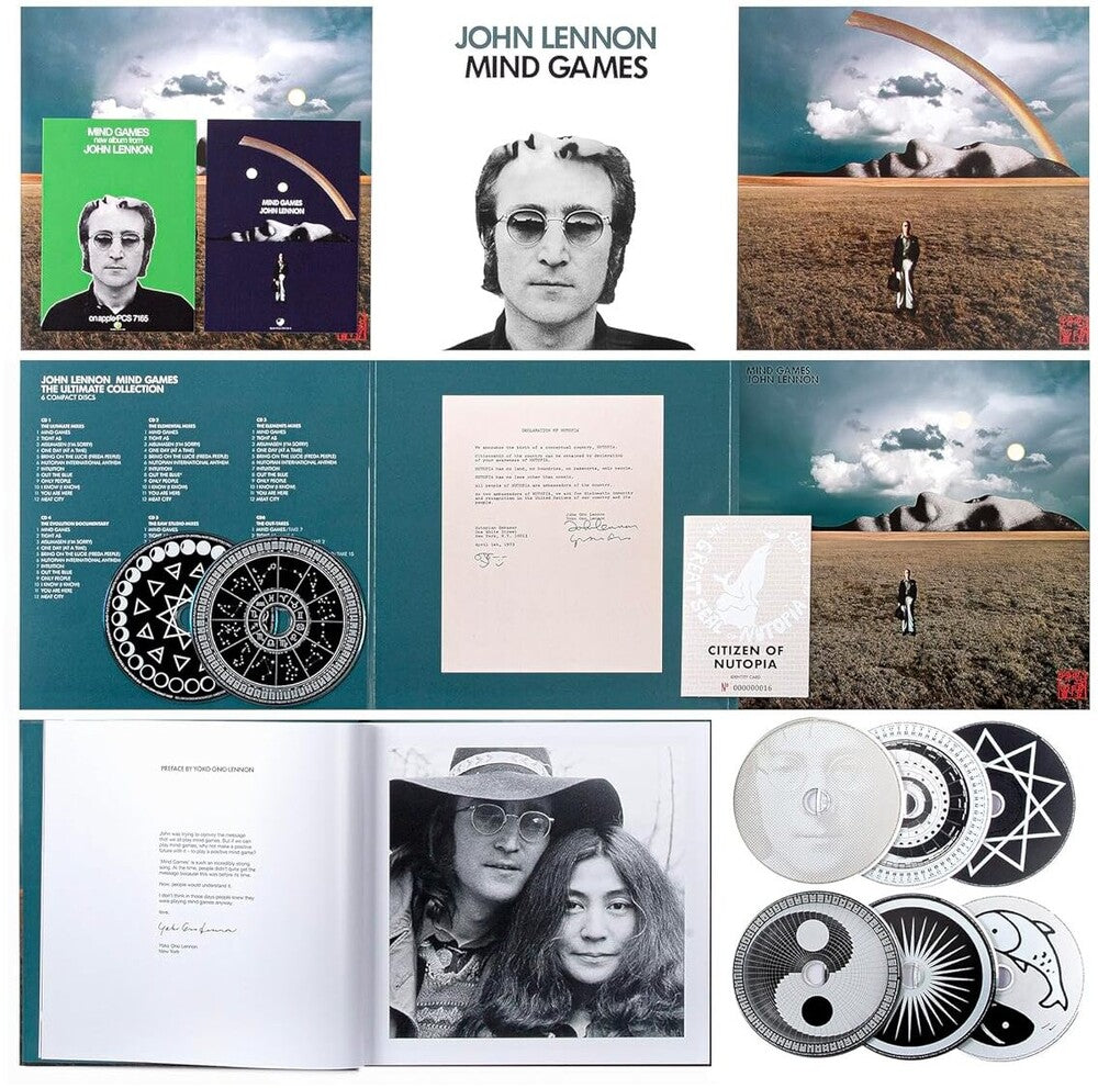 the album cover for John Lennon - Mind Games - (The Ultimate Collection) [Deluxe 6 CD/2 Blu-ray]