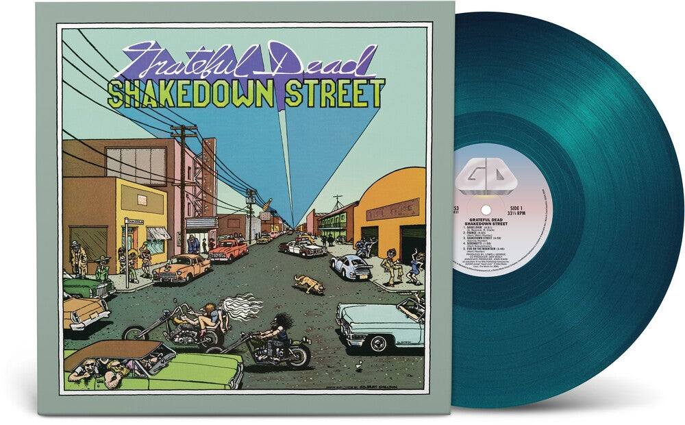 the album cover for Grateful Dead - Shakedown Street - 2024 [Brick & Mortar Exclusive, Sea Blue LP Vinyl]