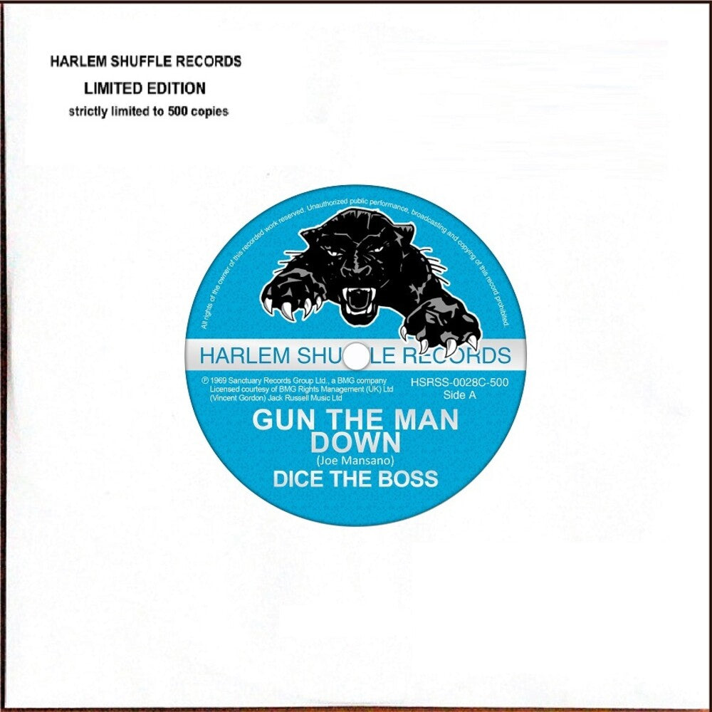 the album cover for Dice The Boss - Gun The Man Down / Your Boss Dj