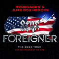 the album cover for Foreigner - Renegades & Juke Box Heroes