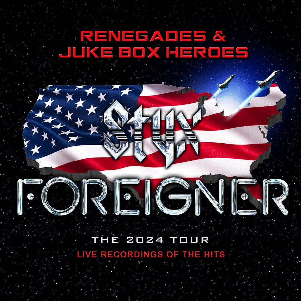 the album cover for Foreigner - Renegades & Juke Box Heroes