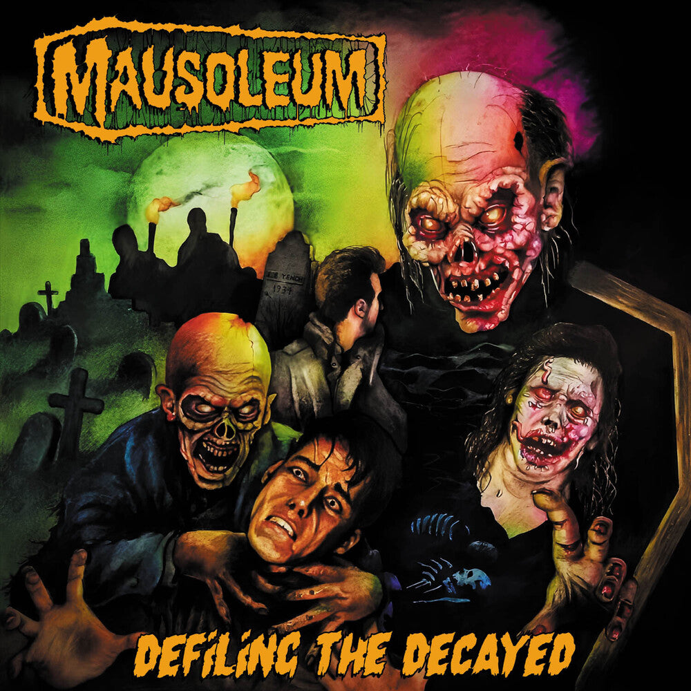 the album cover for Mausoleum - Defiling The Decayed