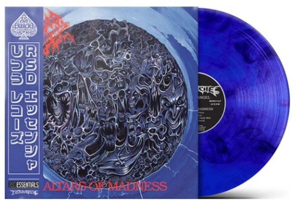 the album cover for Morbid Angel - Altars of Madness [RSD Essentials Blue & Black LP]