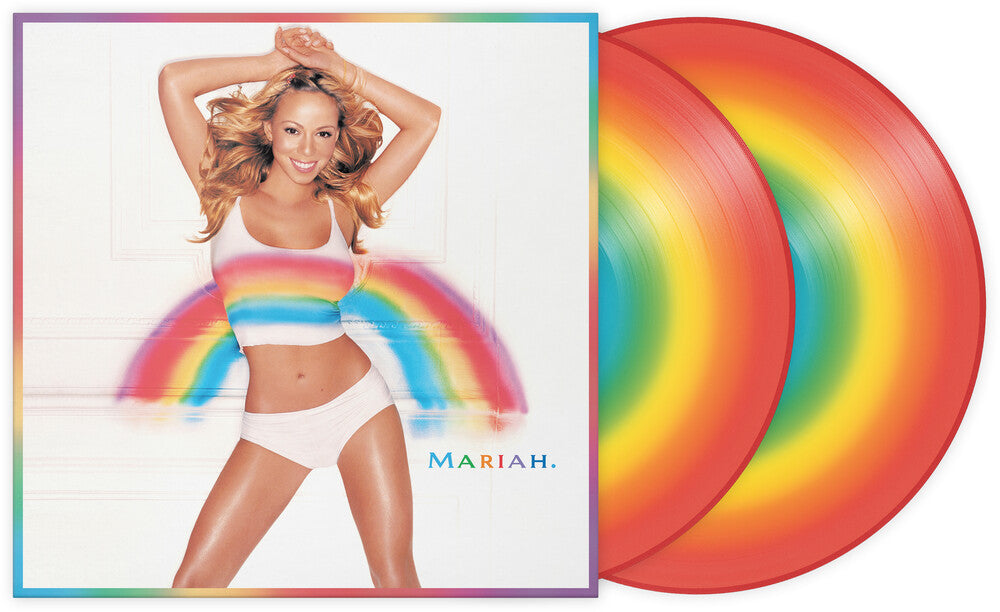the album cover for Mariah Carey - Rainbow (25th Anniversary) [rainbow colored vinyl]