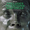 the album cover for Mahan Esfahani - Bach Preludes, Inventions & Sinfonias