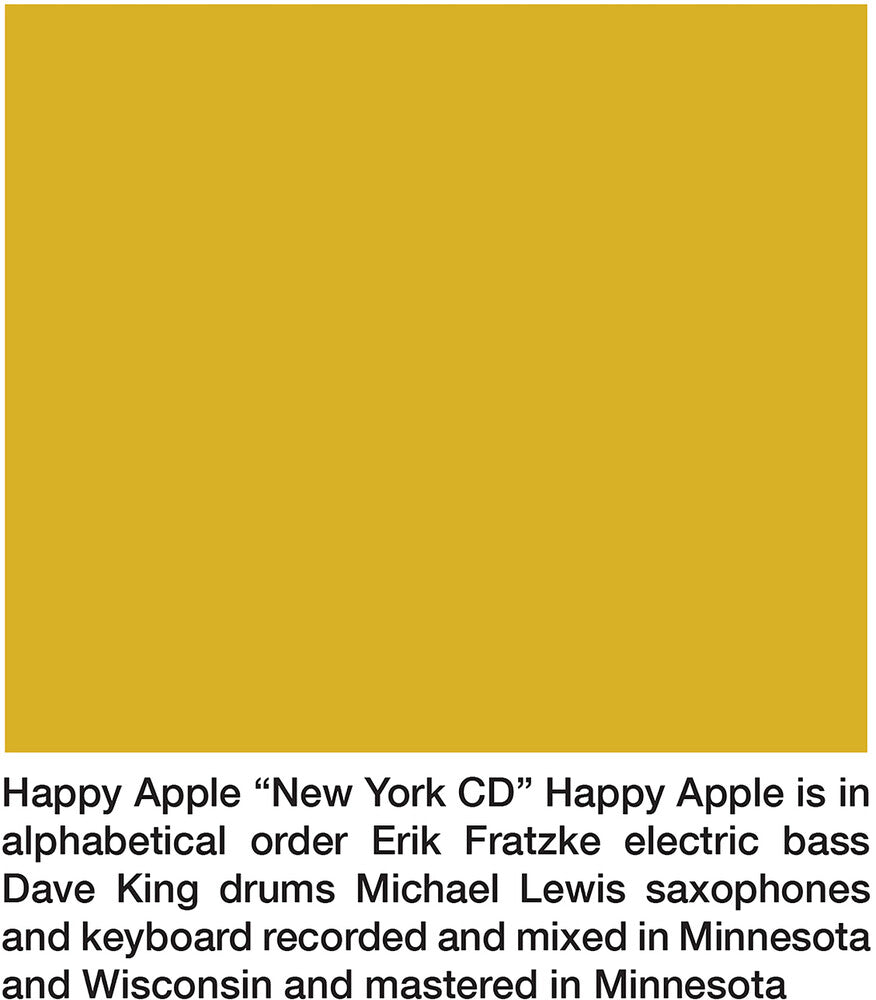 the album cover for Happy Apple - New York