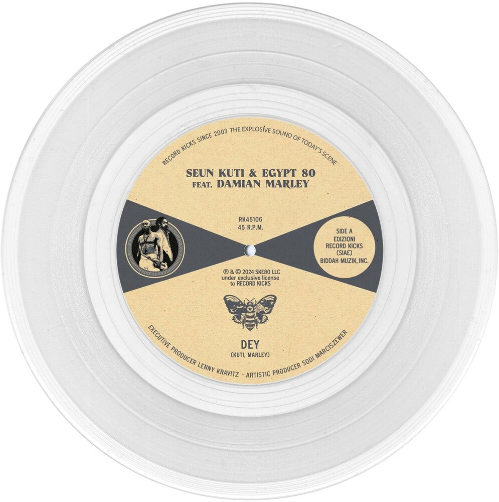 the album cover for Seun Kuti  / Egypt 80 / Marley,Damian - Dey / Dey [Colored Vinyl]