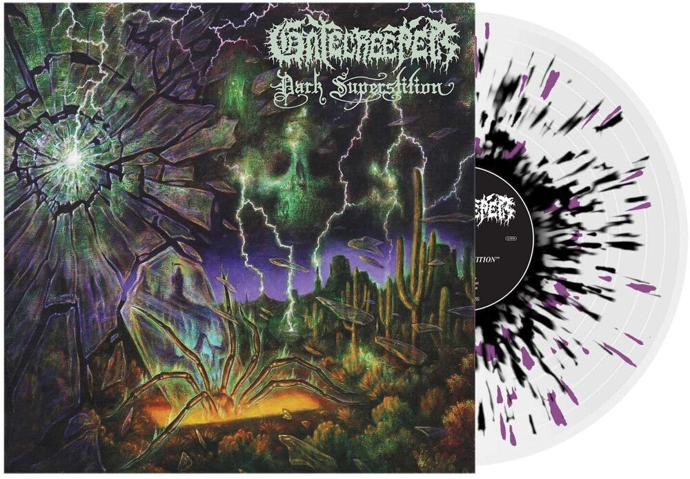 the album cover for Gatecreeper - Dark Superstition - Clear Black Purple (Blk)