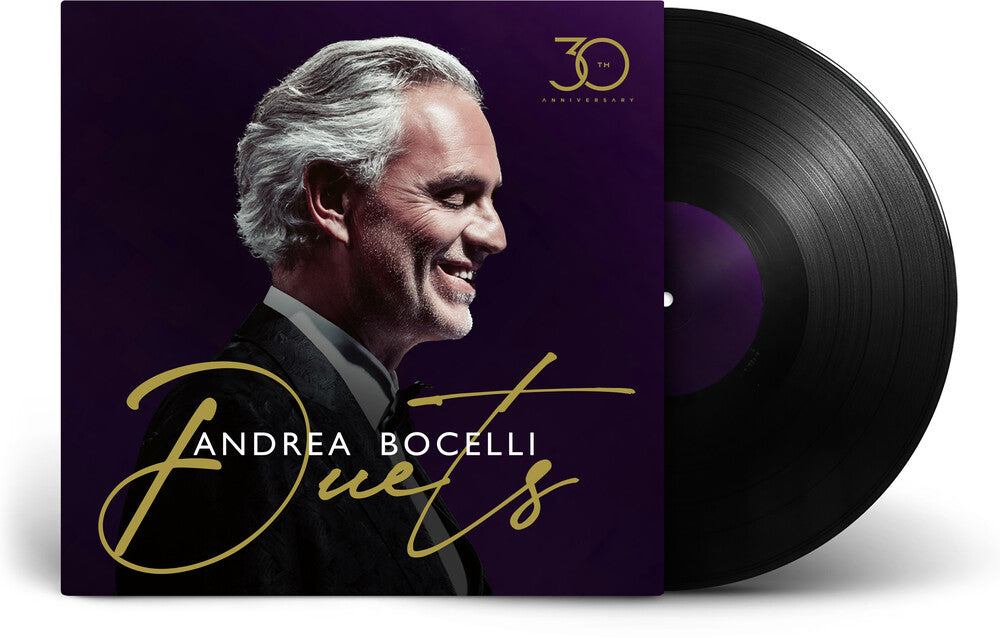 the album cover for Andrea Bocelli - Duets - 30th Anniversary [LP]