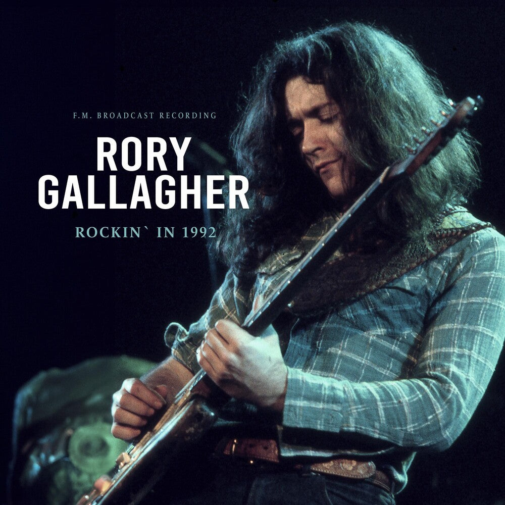 the album cover for Rory Gallagher - Rockin' In 1992