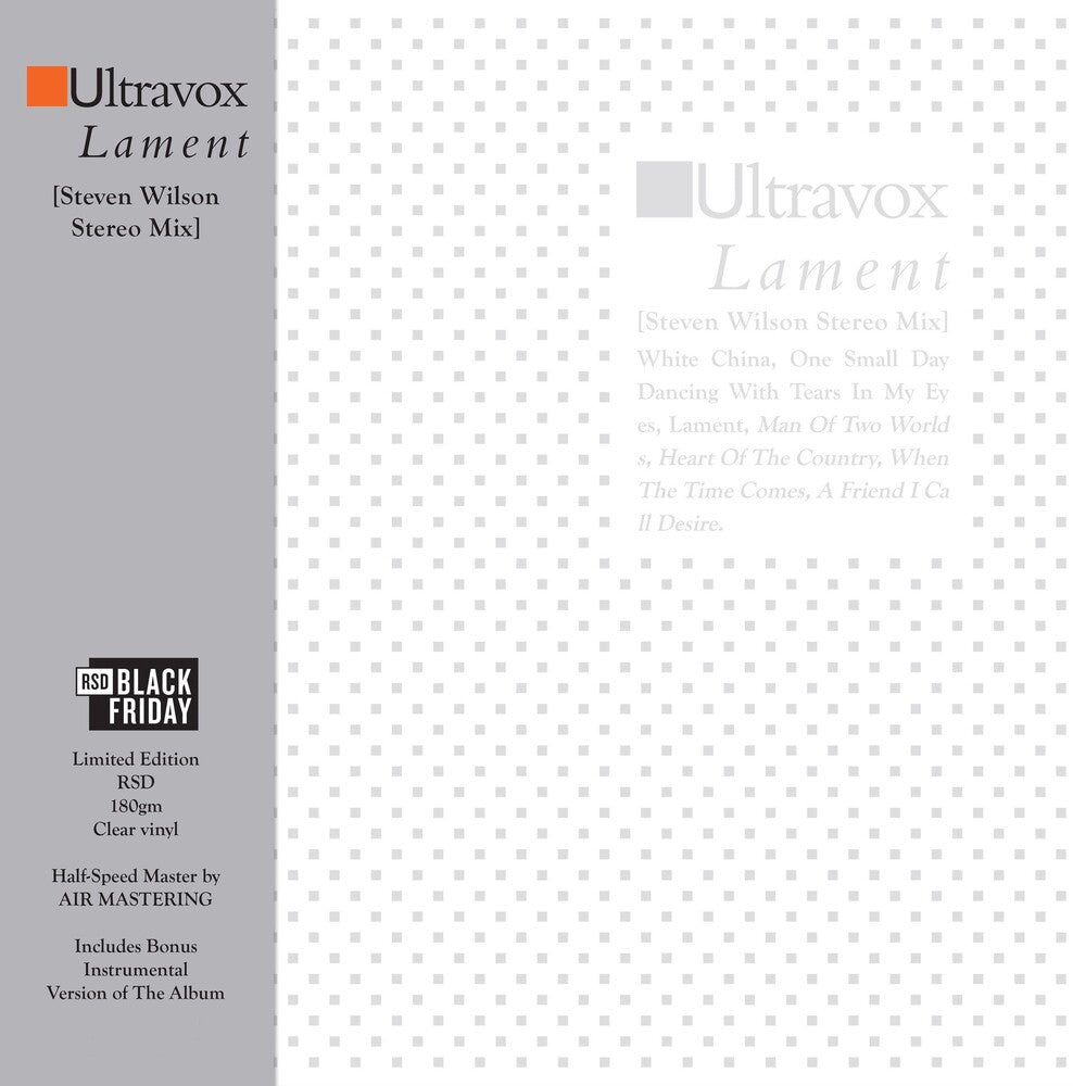 the album cover for Ultravox - Lament - Steven Wilson Stereo Mix [RSD Black Friday 2024]