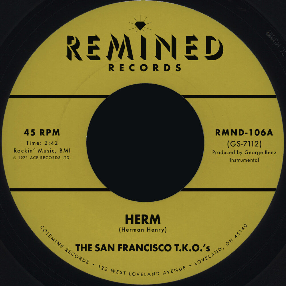 the album cover for San Francisco T.K.O.'s - Herm / Ooh Baby Baby