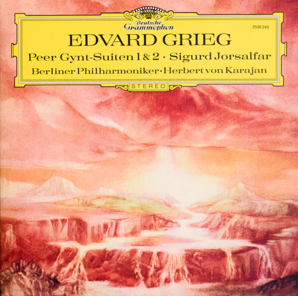 the album cover for Grieg / Karajan / Berliner Philharmoniker - Peer Gynt Suites 1 & 2, Sigurd Jorsalfar (Original