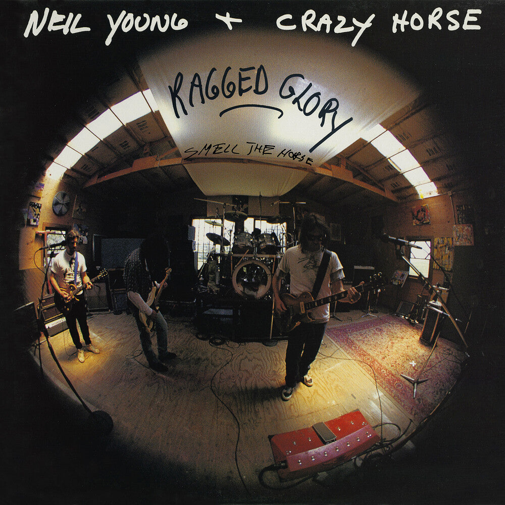 the album cover for Neil Young  & Crazy Horse - Ragged Glory - Smell The Horse