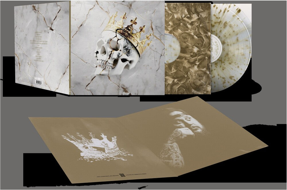 the album cover for Jelly Roll - Beautifully Broken [Indie Exclusive Clear/Gold Splatter LP]