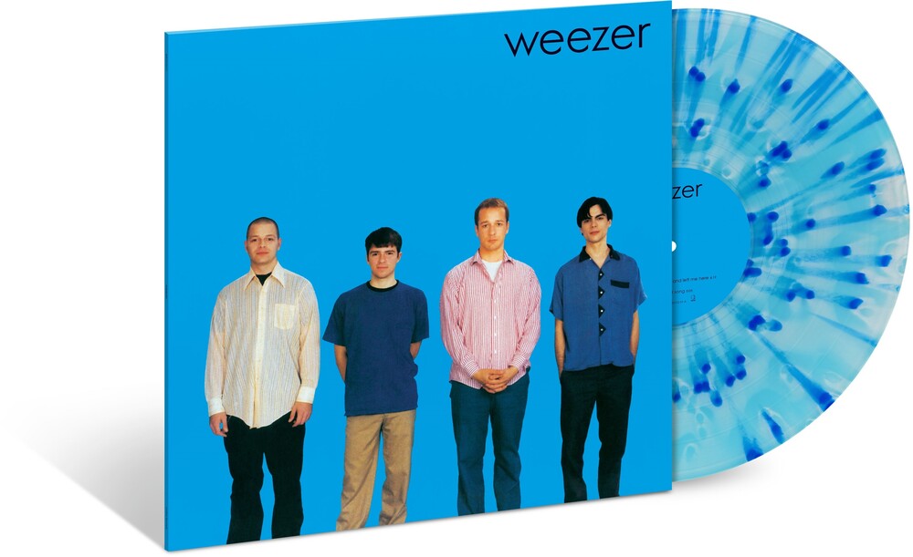 the album cover for Weezer - Blue - 30th Anniversary [Indie Exclusive Ghostly blue & clear LP]
