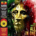 the album cover for Bob Marley - All In One [Colored Vinyl] [Limited Edition] (Red) (Ylw) [Remastered] [Reissue]