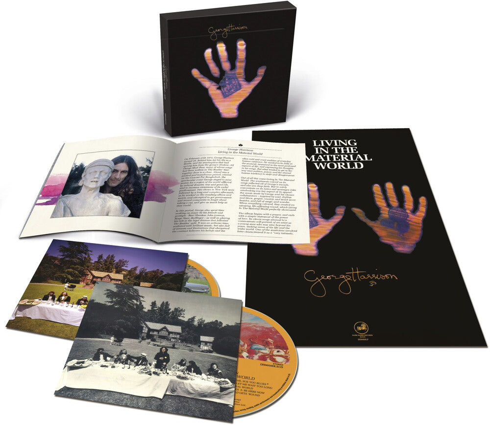 the album cover for George Harrison - Living in the Material World (50th Anniversary) -  [Deluxe 2 CD]