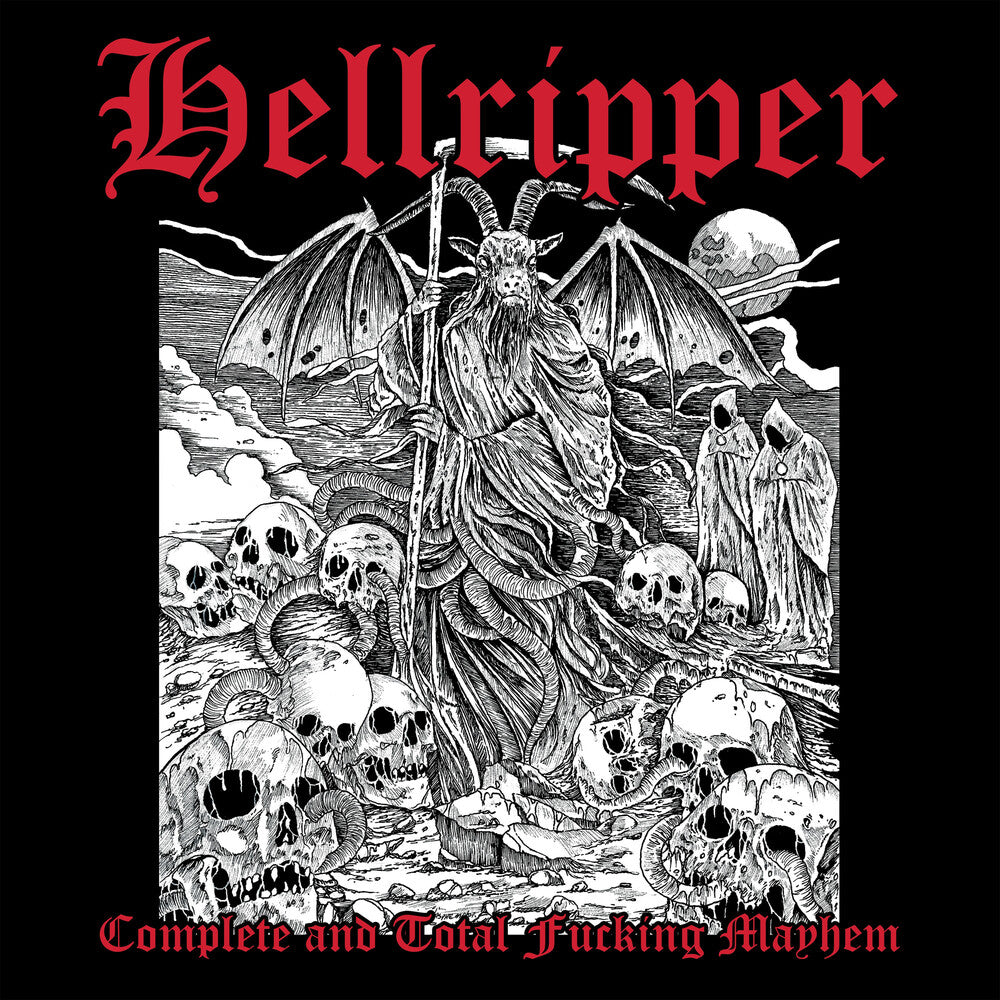 the album cover for Hellripper - Complete & Total Fucking Mayhem