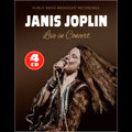the album cover for Janis Joplin - Live In Concert / Radio Broadcasts 1967-1969