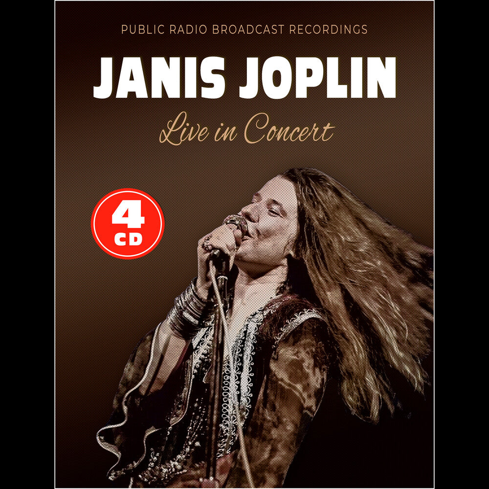 the album cover for Janis Joplin - Live In Concert / Radio Broadcasts 1967-1969