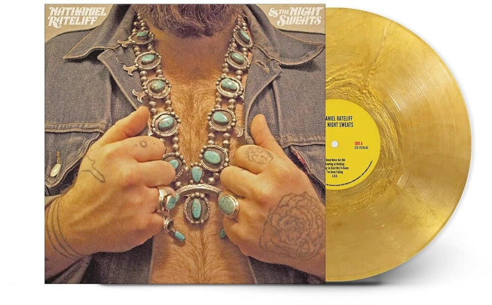 the album cover for Nathaniel Rateliff &amp; The Night Sweats - Nathaniel Rateliff & The Night Sweats [Metallic Gold Vinyl LP]
