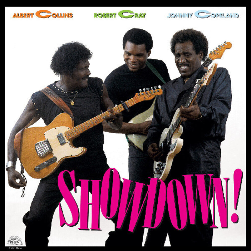 the album cover for Albert Collins  / Cray,Robert / Copeland,Johnny - Showdown [Clear Vinyl] [Deluxe] (Gate)
