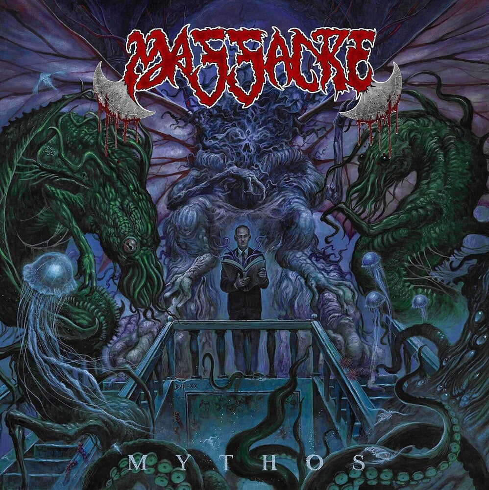 the album cover for Massacre - Mythos (10in) (Blue) [Colored Vinyl] [Limited Edition]