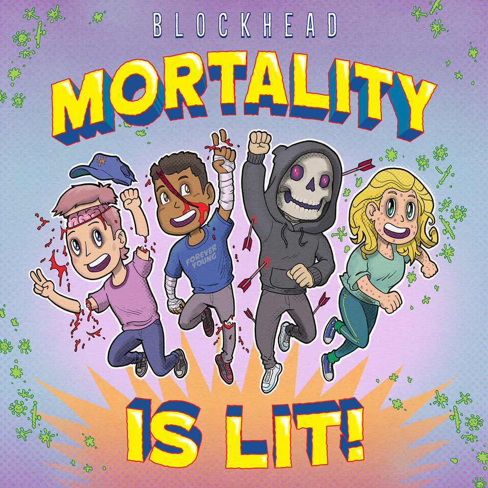 the album cover for Blockhead - Mortality Is Lit (Blue) [Colored Vinyl] (Pnk) (Spla)