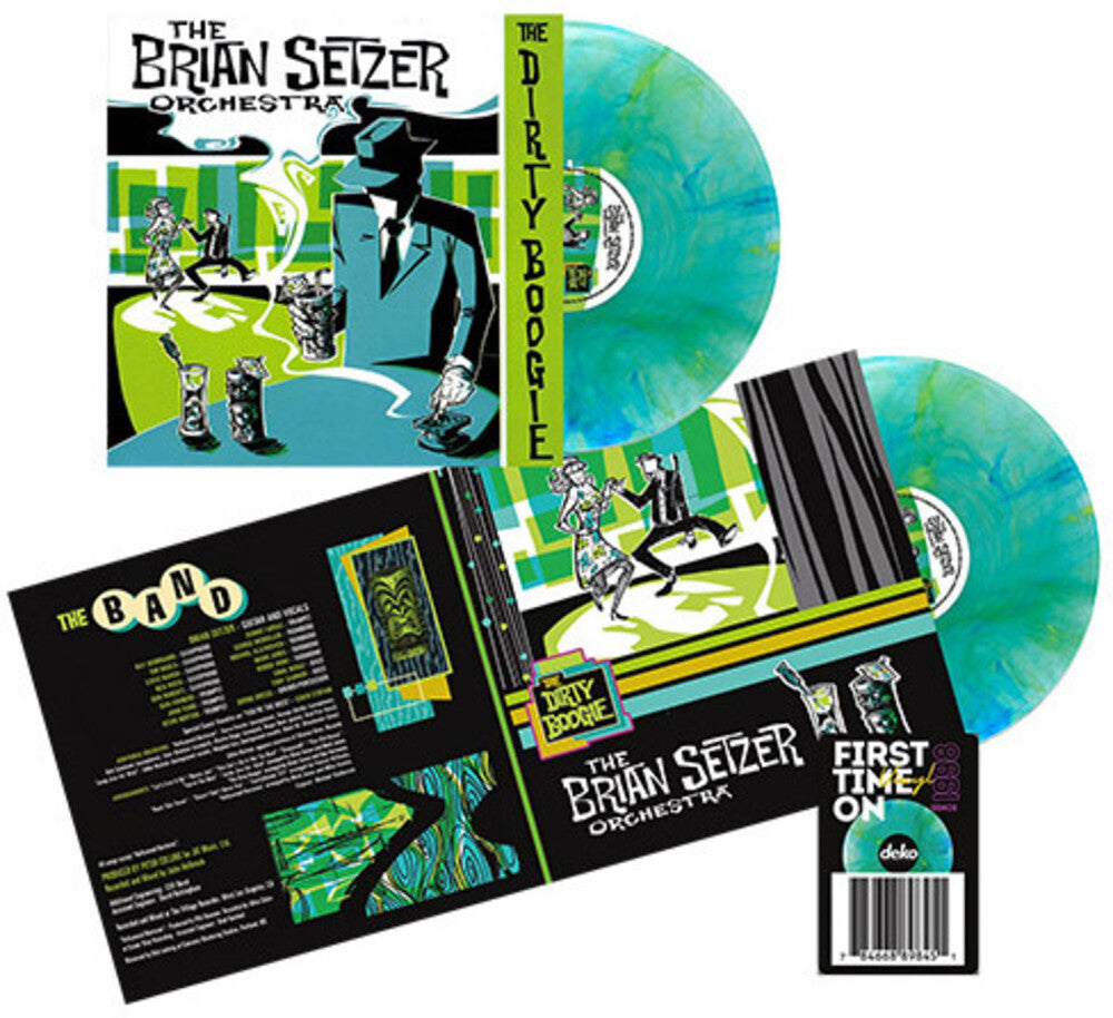 the album cover for Brian Setzer  Orchestra - Dirty Boogie