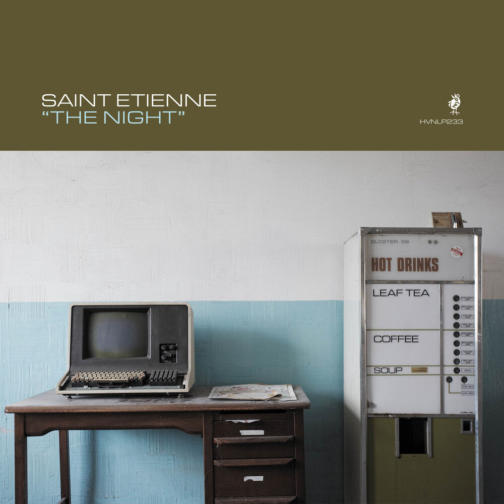 the album cover for Saint Etienne - Night [Indie Exclusive Green Splatter Vinyl]