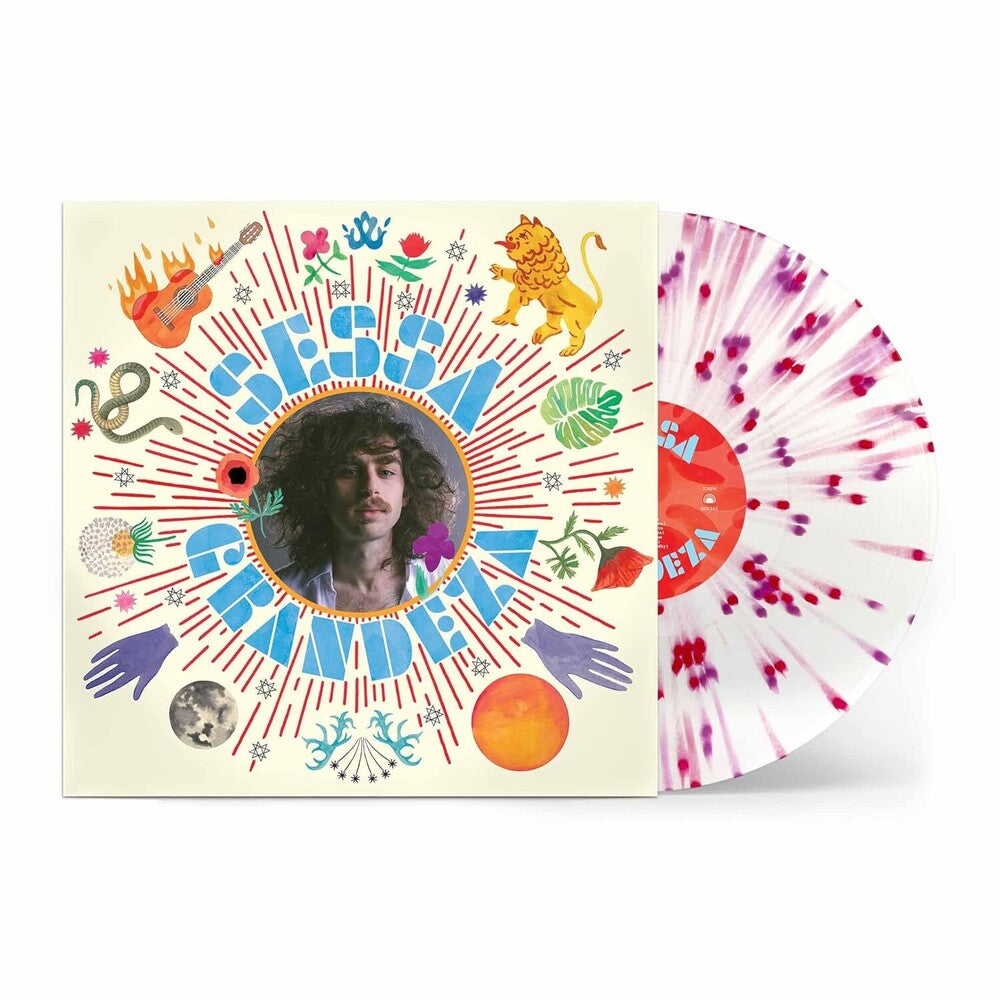 the album cover for Sessa - Grandeza [Pink & Purple Splatter Vinyl]