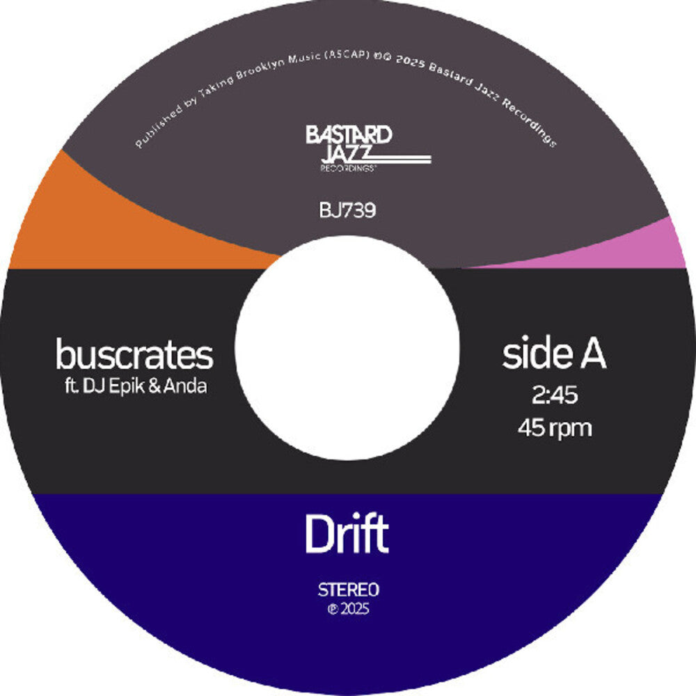 the album cover for Buscrates - Drift / Serenity [Colored Vinyl]