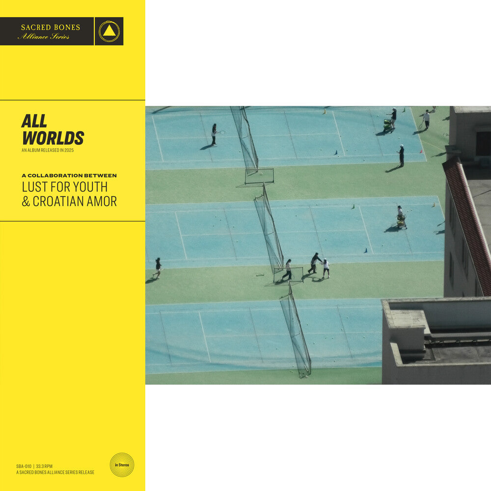 the album cover for Lust For Youth & Croatian Amor - All Worlds