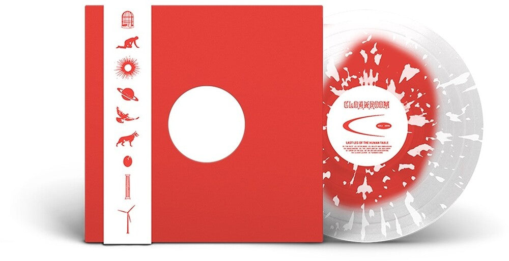 the album cover for Cloarkroom - Last Leg of the Human Table [LP indie exclusive Clear with Red Blob]