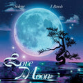 the album cover for Solene &amp; J. Rawls - Love Moon b/w Can't Catch Me In Love [10 inch Hot Pink Heart Shaped Vinyl]