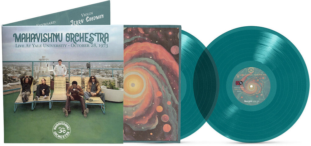 the album cover for Mahavishnu Orchestra - Live At Yale University - Oct. 28 1973 - Turquoise