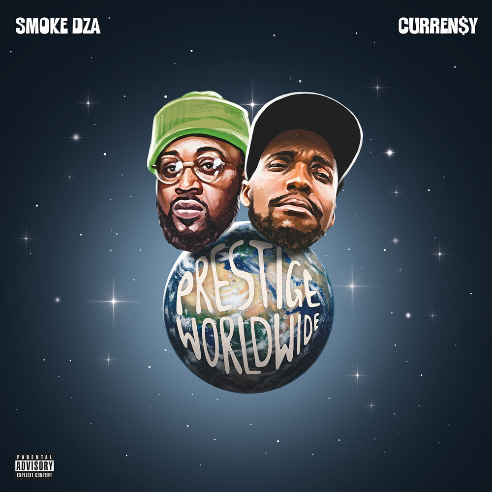the album cover for Smoke DZA & Curren$y - Prestige Worldwide