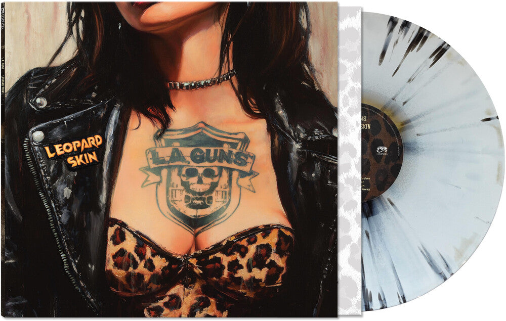 the album cover for L.A. Guns - Leopard Skin [LP limited splatter]