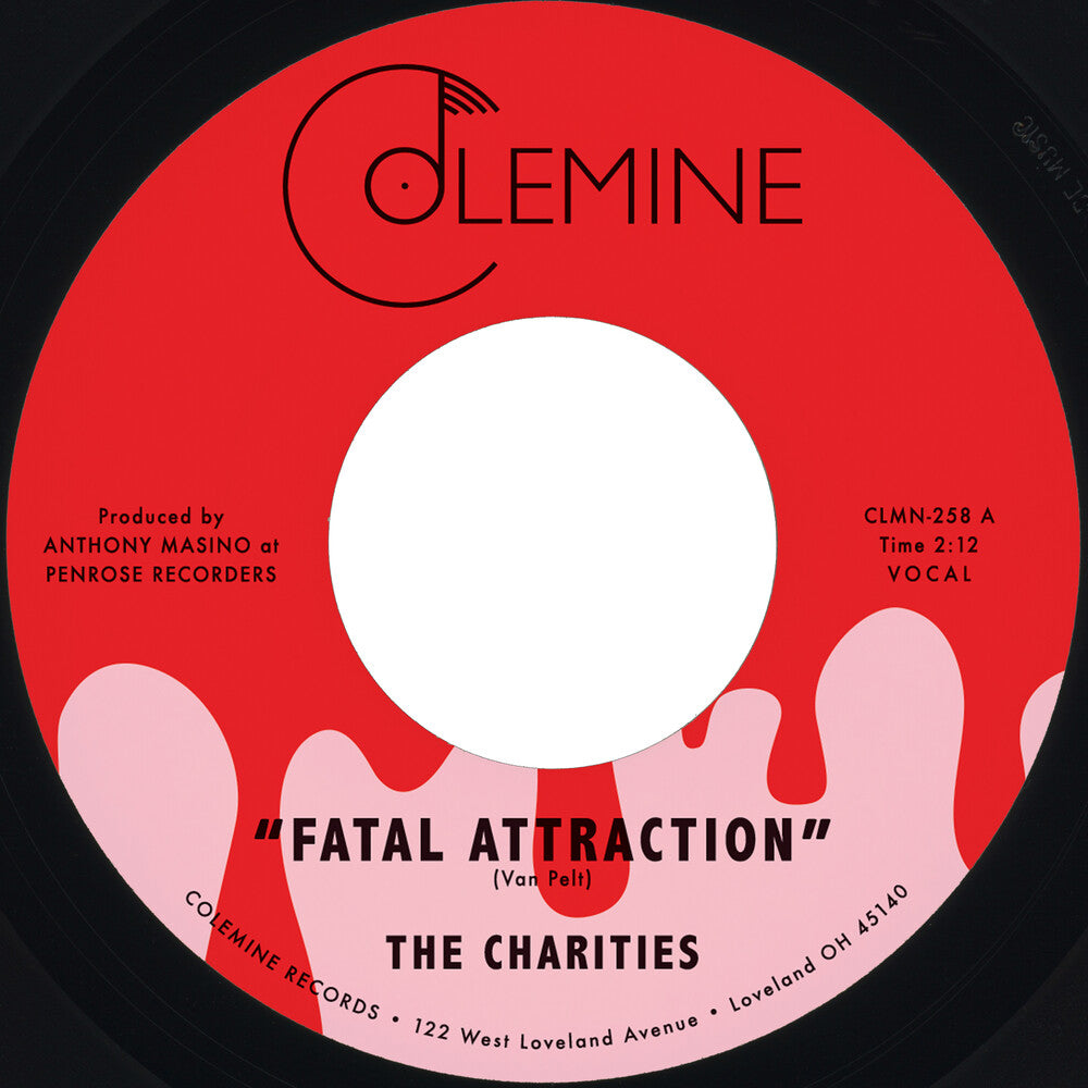 the album cover for Charities - Fatal Attraction / It's Not Our Time [Colored Vinyl]